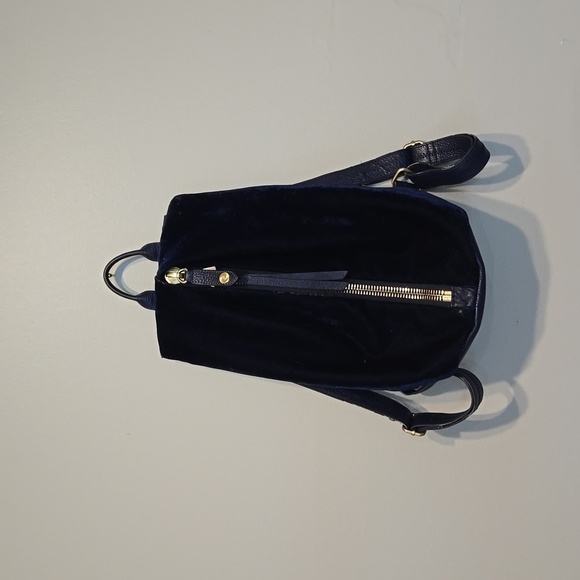 Aimee Kestenberg Women Velvet Leather Backpack purse - Picture 1 of 11